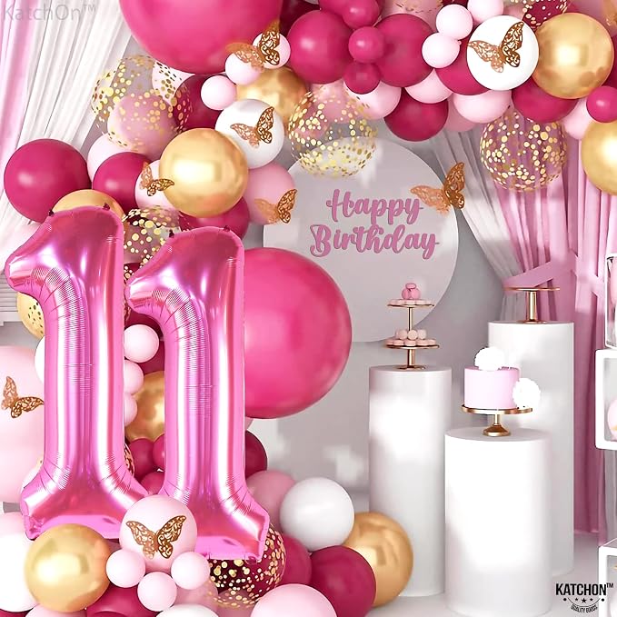 Katchon, Hot Pink Number 11 Balloon - Image 6