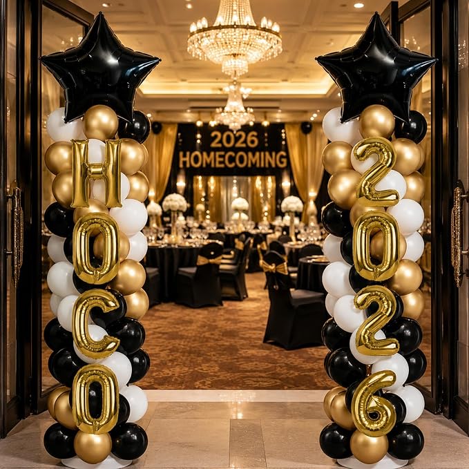 2 Sets Homecoming 2026 Balloon Column Stand Party Decorations Kits - Image 9