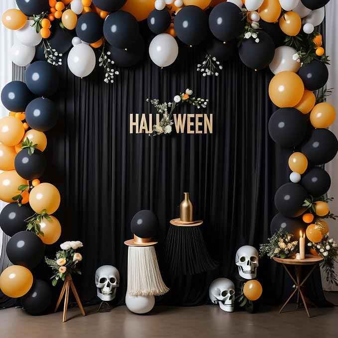 Asee'm Black Backdrop Curtains Drapes - Image 6