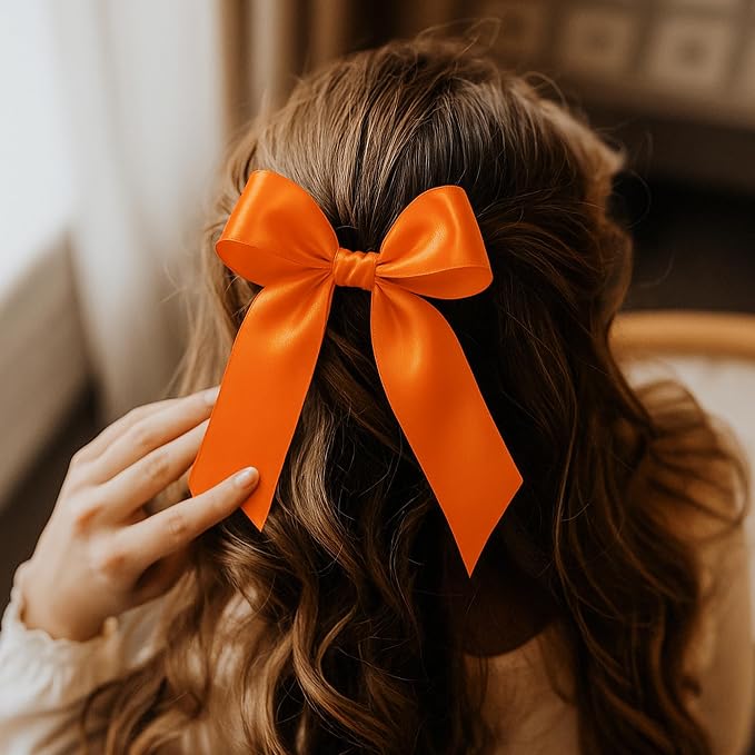 1 1/2In 30Yards Orange Ribbon for Gift Wrapping Thanksgiving Halloween | Silky - Image 7