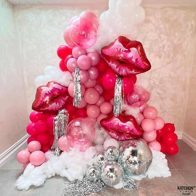 KatchOn Red Lip Foil Balloon 30 Inch - Image 4
