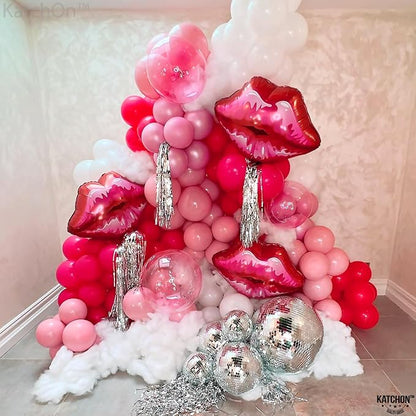 KatchOn Red Lip Foil Balloon 30 Inch - Image 4