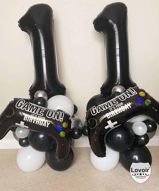 Black 10 Number Balloons, 40 Inch Giant Number 10 Balloons Foil Mylar Helium - Image 4