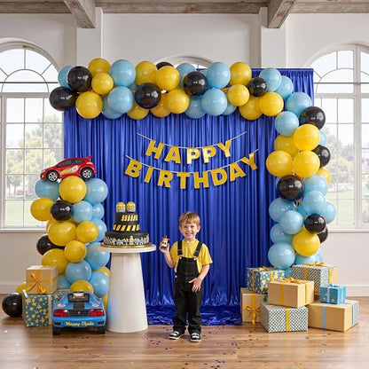 20x10ft Thick Royal Blue Glitter Backdrop Curtain Panels - Image 2
