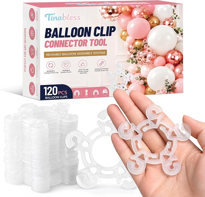 Tinabless Balloon Clips, Reusable Balloon Connectors - Image 9