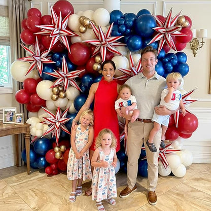 Red White Blue Balloons Arch kit 4th of July Navy Royal Blue Red Sand White - Image 3