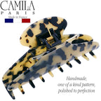 Camila Paris CP3035 French Hair Clip for Women, Handmade, Ivory Tokyo, for Thick Volume Hair, Girls Hair Claw Clips Jaw, Durable Styling Hair Accessories for Women, Strong Hold Grip, Made in France