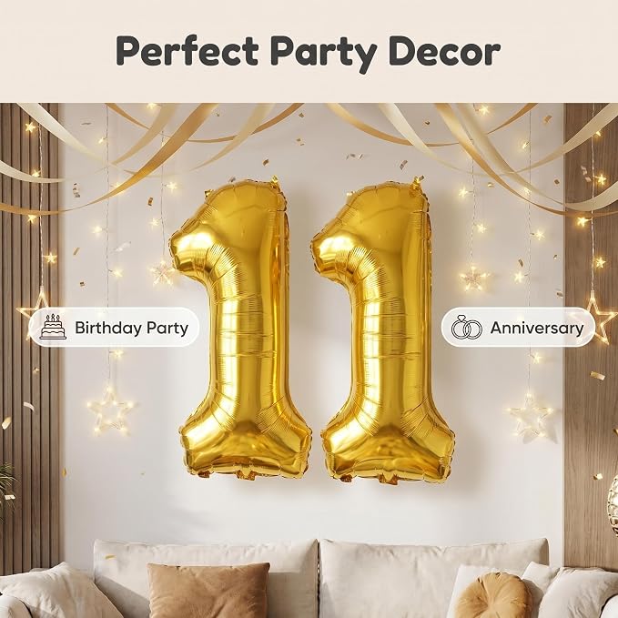 Number 11 Balloon Foil Mylar Balloons - Image 6