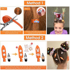Temporary Hair Color Wax Kit, Stocking Stuffers for Teen Girls, Instant Hair Dye Color Wax Washable Natural Hair Color Cream for DIY Hairstyle on Crazy Hair Day, Children's Day, Christmas (Orange)
