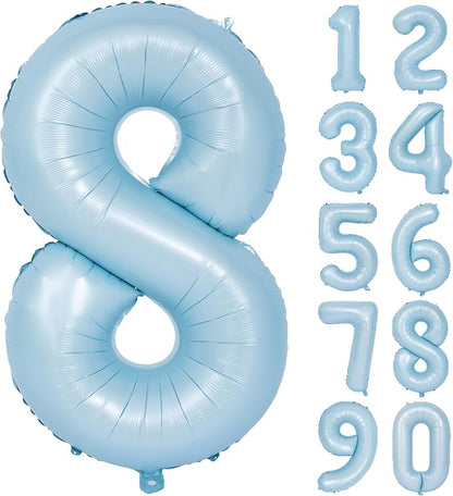 40 In Matte Blue Number Balloons Helium Foil Mylar Balloon Party Digital 8 | by Exquisitehighqualitypartydecorationstomeetyoureveryneed%EF%BC%81