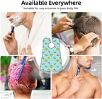 Adjustable Beard Catcher Apron, Boho Style Clouds Hippie Sun Rainbow Shave Bib, Non-Stick Waterproof Grooming Bib, Shaving Essential for Men Dad Christmas