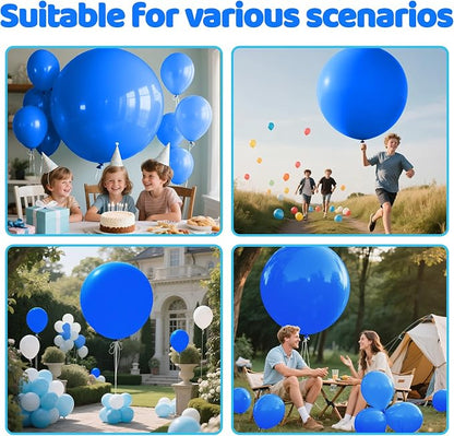 Dark Blue Balloons 9pcs 36 Inch Extra Large Big Jumbo Giant Matte Navy Blue - Image 6