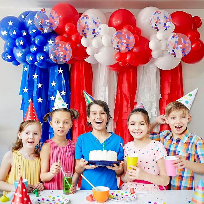 BAUANOOY Red White and Blue Balloons - Image 7