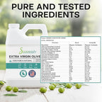 Soapeauty Extra Virgin Olive Oil | 100% Pure & Natural Unrefined Cold-Pressed Carrier Oil | Massage & Body Oil | for Skin, Face, Hair, and Soap Making | Carrier for Essential Oils - 32 Fl Oz