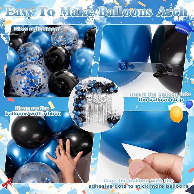 Capoda 148 Pcs Blue Silver Balloon Garland Arch Kit - Image 3