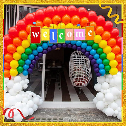 Gueevin 3.3 ft Back to School Welcome Banner Classroom Castle Welcome Sign - Image 7