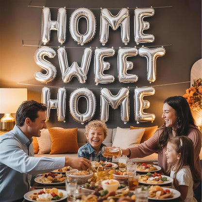 Silver HOME SWEET HOME Letter Balloon - Image 7