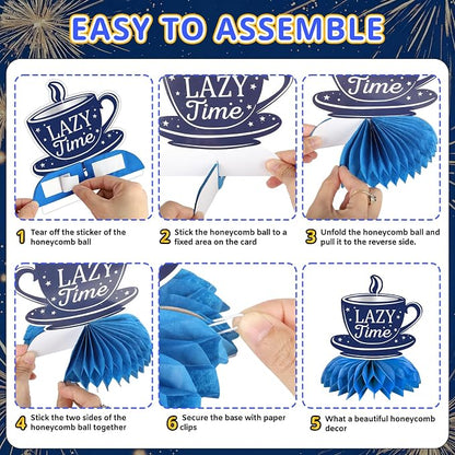 Retirement Party Decorations Set Blue and Silver, Happy Retirement Banner - Image 4