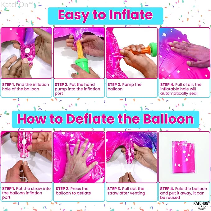 KatchOn, Rainbow Number 7 Balloon - Image 4