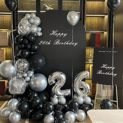 100pcs Metallic Silver Balloons 12 Inch Chrome Round Helium Balloons | Silver - Image 4