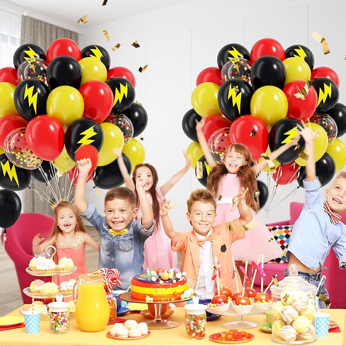 60pcs Black and Yellow Balloons 12inch - Image 5