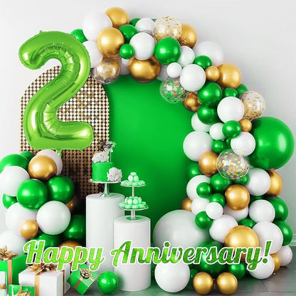 Green Number 2 Balloon 40 Inch, Big Large Foil Helium Number Balloons, Jumbo - Image 6