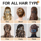 8 Pack French Flat Hair Clips for Women – Large Matte No-Slip Claw Barrettes for Thick & Thin Hair, Strong Hold Styling Accessories (Dark Neutral)