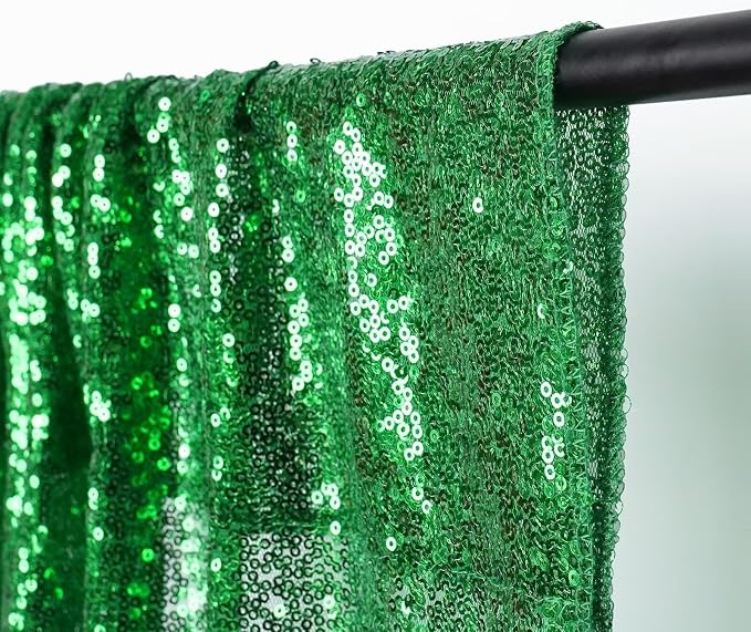 Eternal Beauty Green 3mm Sequin Backdrop 10x10 Ft - Image 8