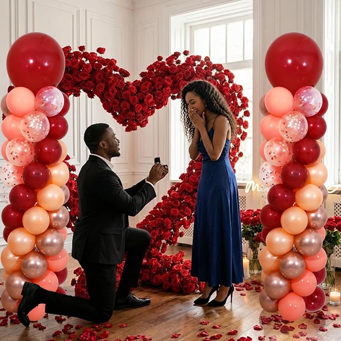 Burgundy Balloon Column Stand Kit 2 Sets - Image 6