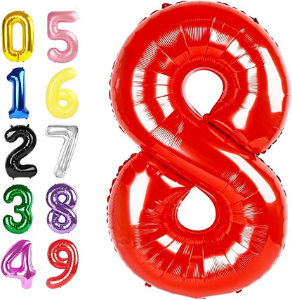 Number Balloons 40 Inch Red 7 Balloon by Argthjy