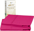 California Design Den King Size Pillowcases Set of 2-400 Thread Count Sateen, Natural 100% Cotton King Size Pillows Cases, Soft, Roomy and Breathable - Hot Pink