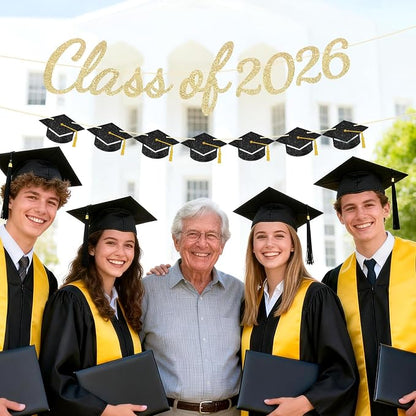 jijAcraft Class of 2026 Graduation Banner Set, Pre-Strung Graduation Party - Image 5