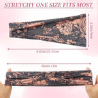 Boho Headbands for Women, 6 Pack Wide Non-Slip Stretchy Hair Bands for Yoga, Workout, Running, Fashion Hair Accessories for Women's Hair（Shape 1）