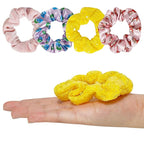LUV HER Alice in Wonderland Hair Accessory Set – 5 Pieces: 1 Detangling 9-inch Hairbrush & 4 Scrunchies, Elastic Hair Ties, Ages 3+