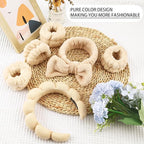 Zkptops 6Pcs Spa Headband for Washing Face Wristband Set Sponge Makeup Skincare Terry Cloth Headband Bubble Soft Get Ready Hairband Women Puffy Padded Headwear Non Slip Hair Accessory(Beige)