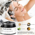 Black Temporary Hair Dye Wax Natural Instant Hair Color Wax Pomades 4.23 oz, Hair Styling Clay for Party, Festival, Halloween, Christmas