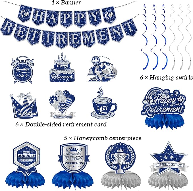 12Pcs Retirement Party Decorations - Image 3