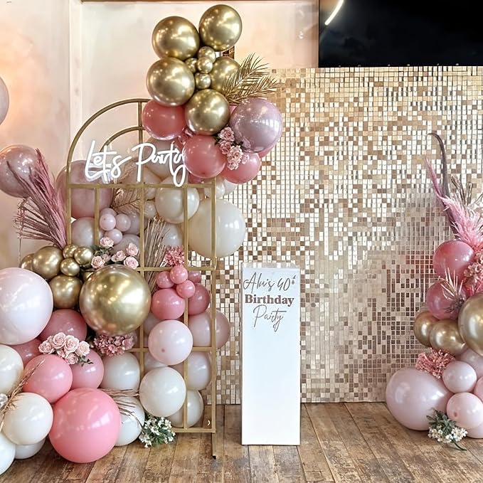 Dusty Pink Palloons 12 Inch Blush Light Pink Beige Nude Apricot Champagne Gold - Image 3