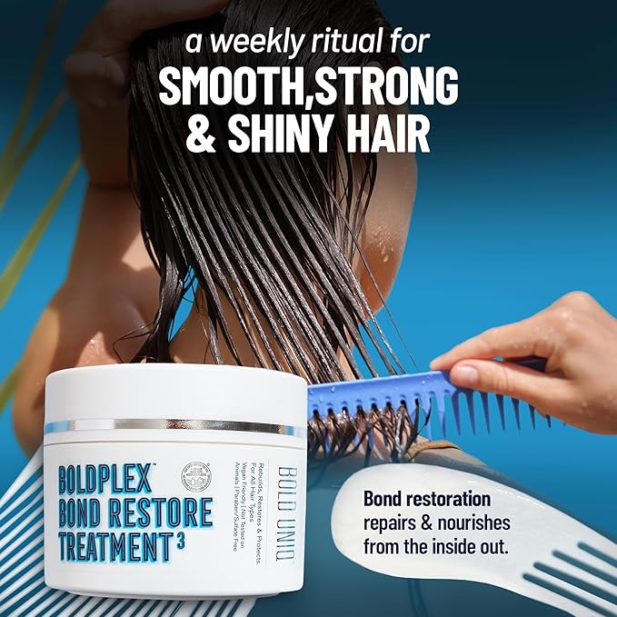BOLD UNIQ BoldPlex Hair Mask - Deep Conditioner For Dry, Damaged Hair - Mascarilla Para El Cabello - Helps Repair and Nourish Curly, Bleached, or Frizzy Hair - 6.76 Fl Oz