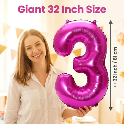 YPSelected 32 Inch Large Foil Helium Number Balloon Birthday Wedding Party 0-9 - Image 6