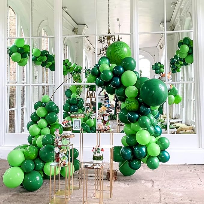 Awenztech 122pcs Green Latex Balloons in 18 12 10 5 inches | Birthday, Baby - Image 4