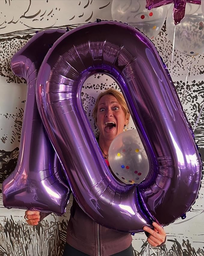40 Inch Purple Number 7 Balloon Birthday Party Decorations - Image 7