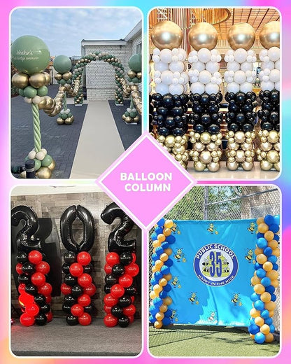 YALLOVE 2-Pack Up to 80-Inch Adjustable Metal Balloon Column Stands | - Image 5