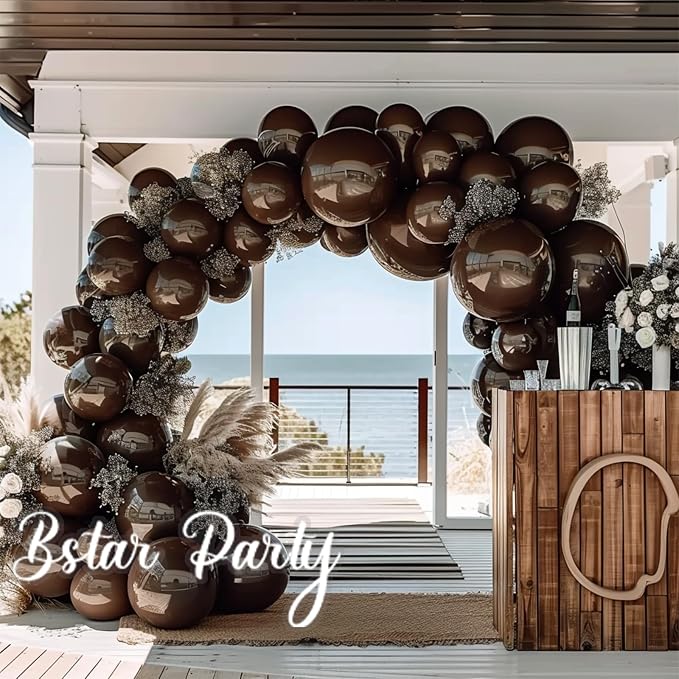 Double Stuffed Dark Brown Balloon Garland Arch Kit | 18/12/10/5inch Different - Image 5