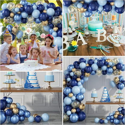 97PCS Navy Blue Balloon Garland Arch Kit, Metallic Blue and Macaron Blue - Image 7