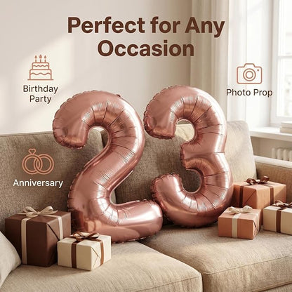 YPSelected 32 Inch Large Foil Helium Number Balloon Birthday Wedding Party 0-9 - Image 3