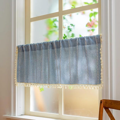 Sutuo Home Boho Farmhouse Curtains Valance 18 Inches Long - Image 5