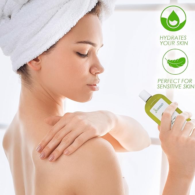 Soapeauty Extra Virgin Olive Oil | 100% Pure & Natural Unrefined Cold-Pressed Carrier Oil | Massage & Body Oil | for Skin, Face, Hair, and Soap Making | Carrier for Essential Oils - 64 Fl Oz