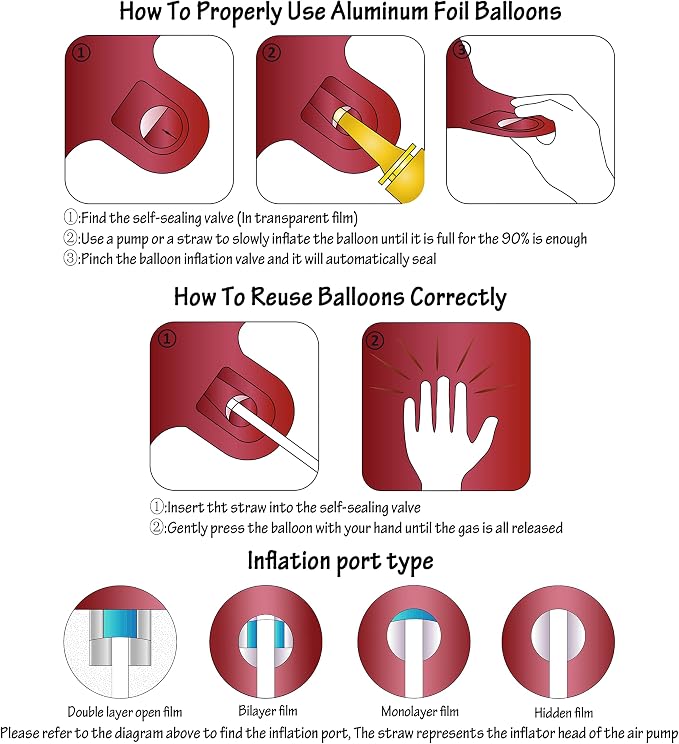 Number 8 Balloons 40 Inch Wine Red Burgundy Foil Number Balloon 8 | Wine Red - Image 3