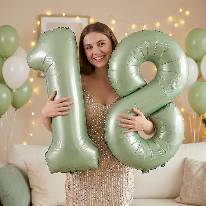 YPSelected 32 Inch Large Foil Helium Number Balloon Birthday Wedding Party 0-9 - Image 3